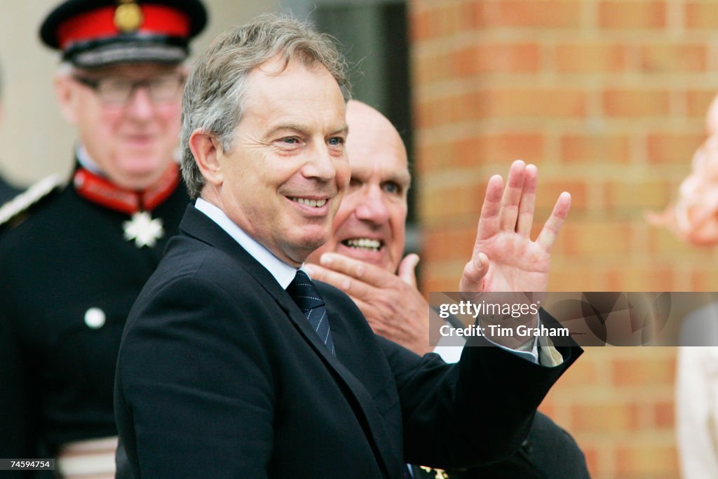 Tony Blair At Falkland Islands Memorial Chapel