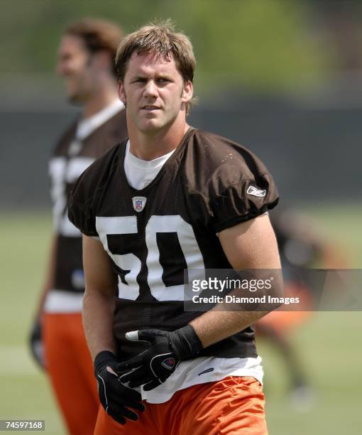 Linebacker Jason Short during the Cleveland Browns mini camp on June 13, 2007 at the Browns Practice Facility in Berea, Ohio.