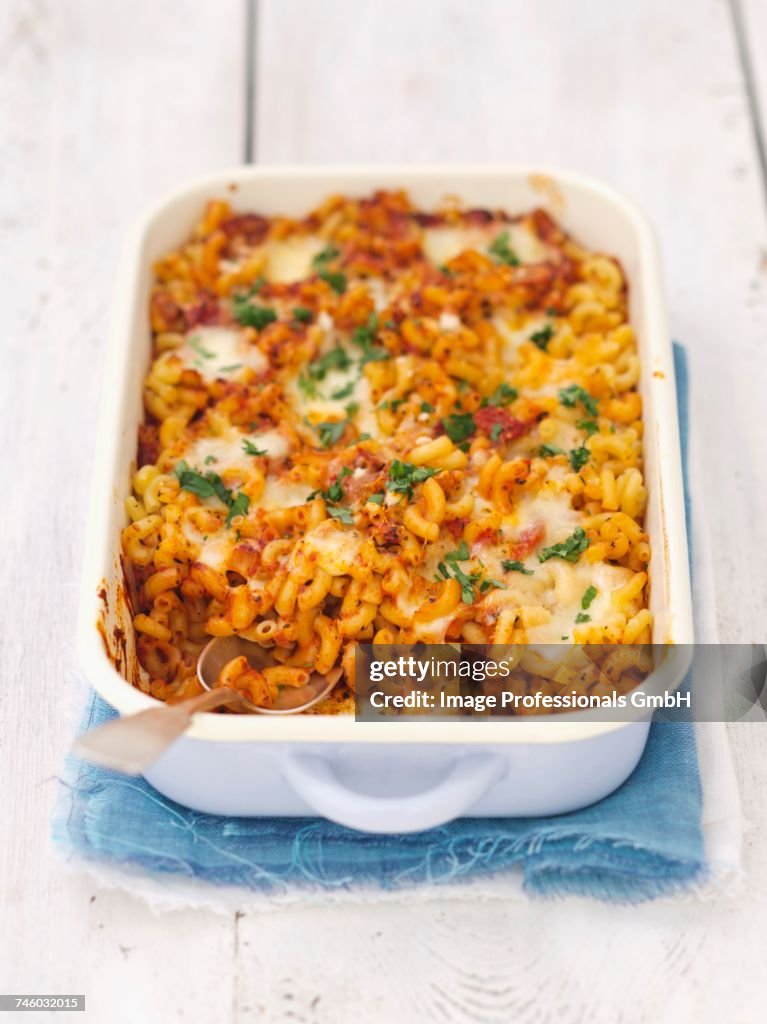 Tomato And Mozzarella Pasta Bake High-Res Stock Photo - Getty Images
