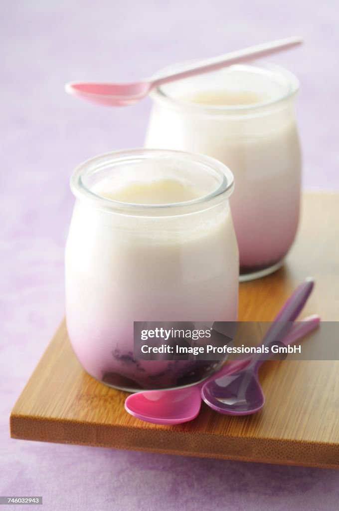 Homemade fruit yoghurt