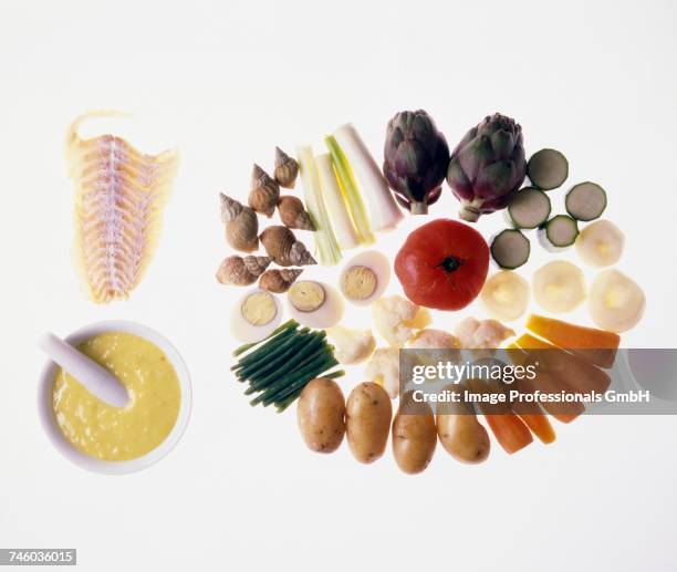 ingredients for aioli - aioli stock pictures, royalty-free photos & images