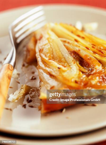 apple tart - witloof chicory stock pictures, royalty-free photos & images