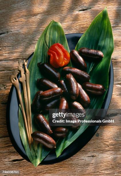 creole blood saussage - black pudding stock pictures, royalty-free photos & images