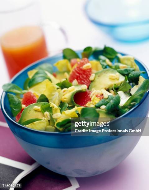 watercress, chicory and wheat salad - catalogna stock pictures, royalty-free photos & images