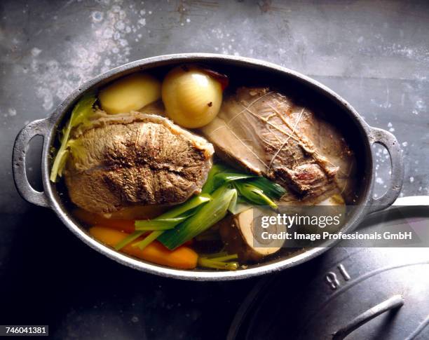 traditional hotpot - pot au feu stock-fotos und bilder