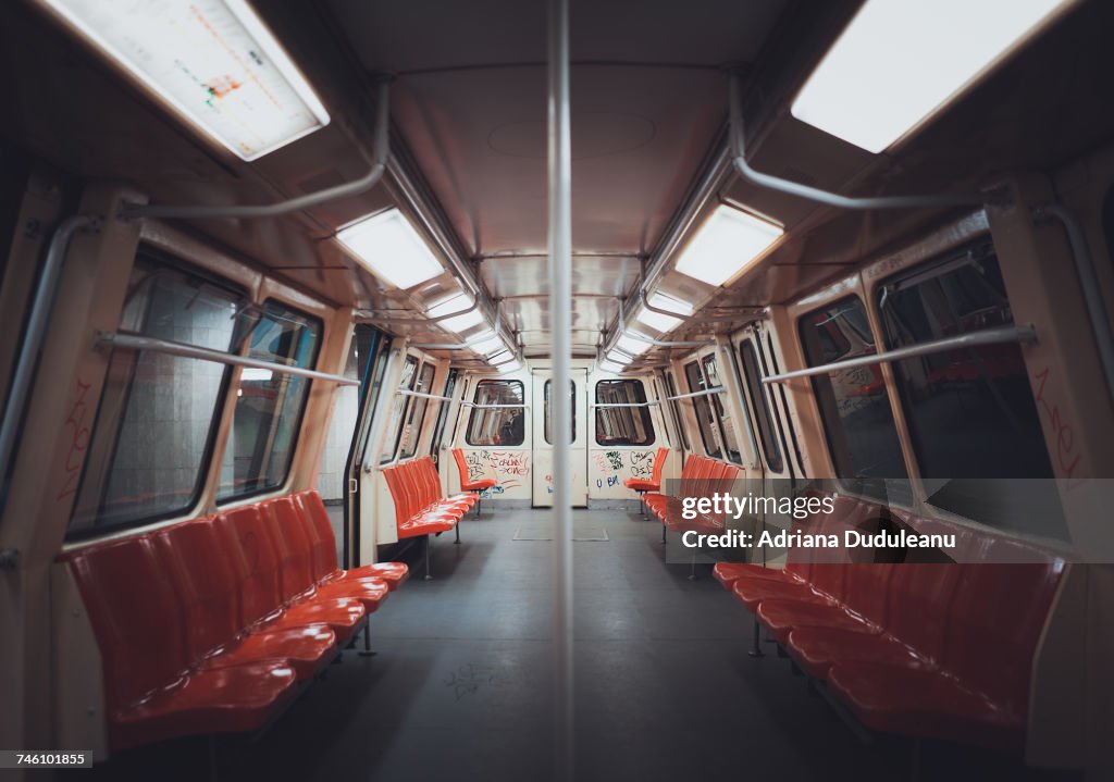 Interior Of Empty Train