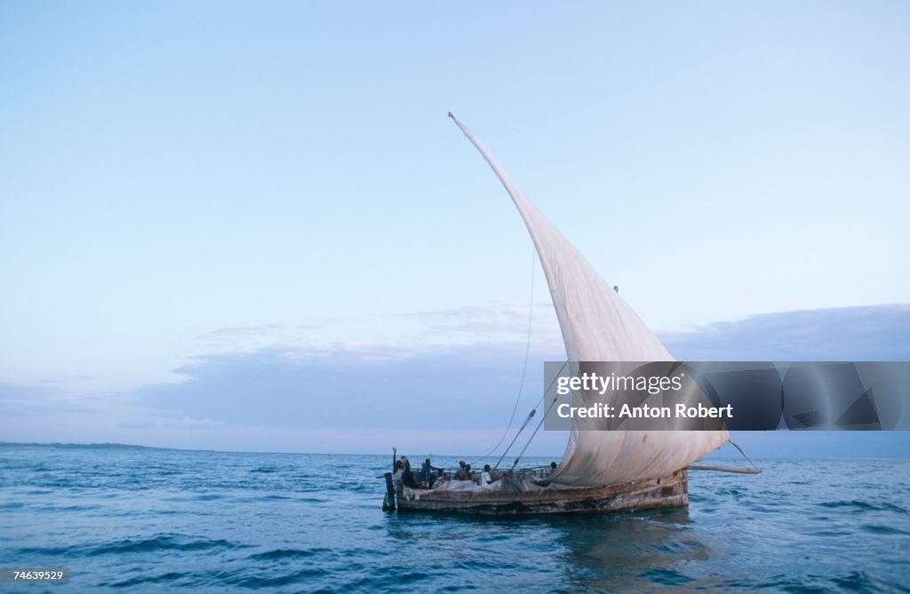 Dhow Boat in Full Sail