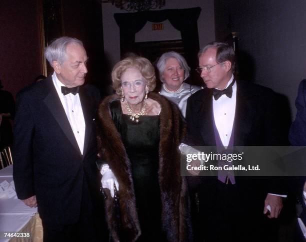 Anthony Marshall, Brooke Astor and guest at the Plaza Hotel in New York City, New York
