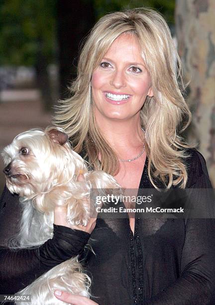 Penny Lancaster at the The Mall Galleries in London, United Kingdom.