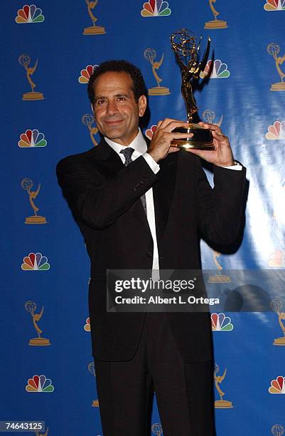 Tony Shalhoub, winner Outstanding Lead Actor in a Comedy Series for ?Monk? at the Shrine Auditorium in Los Angeles, California