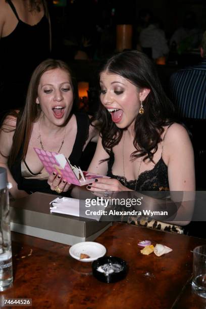 Irene Trachtenberg and Michelle Trachtenberg at the Tao in Las Vegas, Nevada