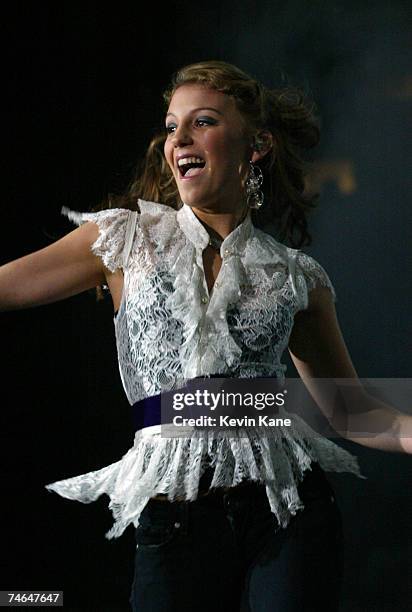 Jordan Pruitt in concert with The Cheetah Girls and Vanessa Anne Hudgens at the Nassau Coliseum, Uniondale, NY. At the Nassau Coliseum in Uniondale,...