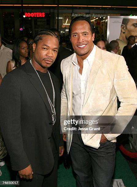 Alvin "Xzibit" Joiner and Dwayne "The Rock" Johnson at the Grauman's Chinese Theatre in Hollywood, California