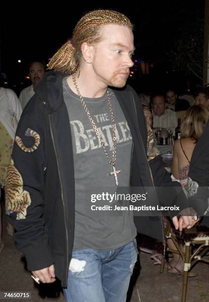 Axl Rose at the Larios on the beach in Miami Beach, Florida