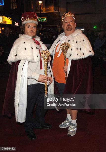 Jack Black and Kyle Gass at the Vue West End in London, United Kingdom.