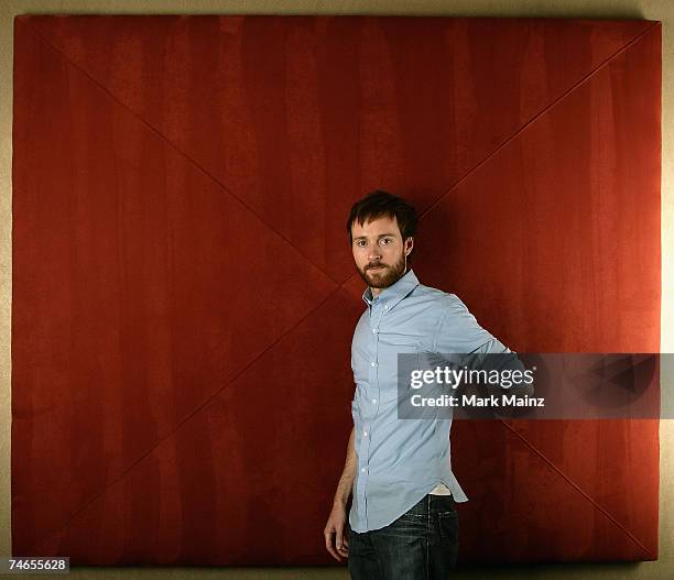 Actor Aaron Ruell from the film "On the Road with Judas" poses for a portrait during the 2007 CineVegas film festival on June 15, 2007 at the Palms...