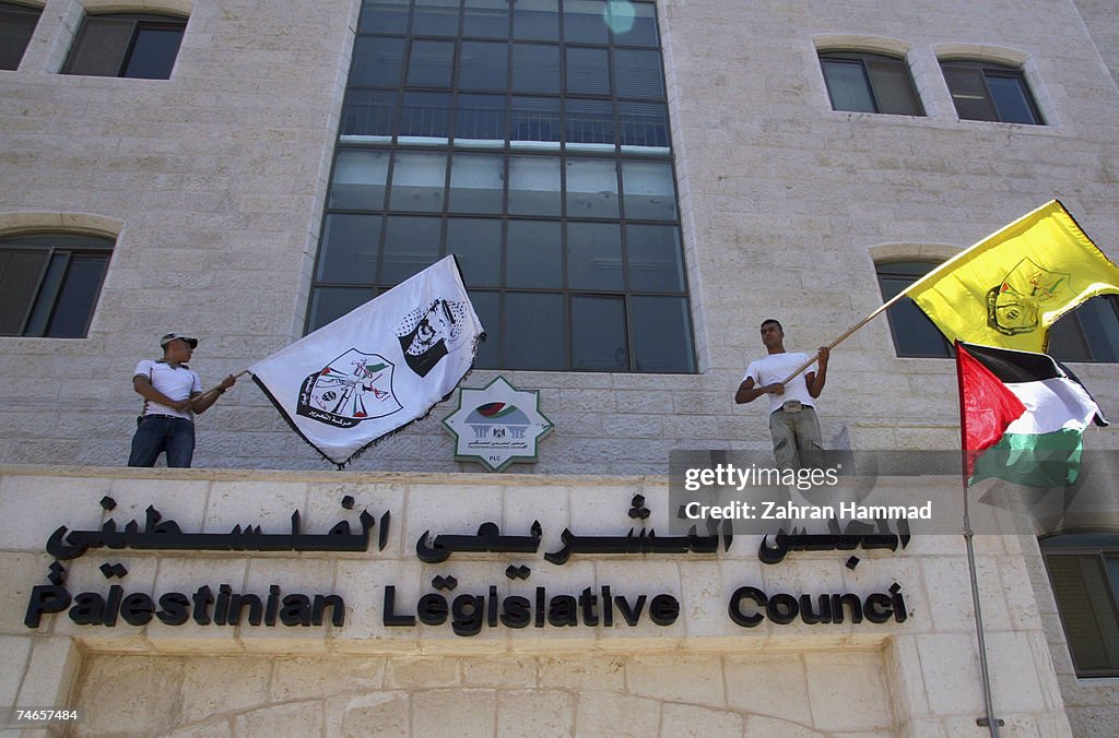 Fatah Militants Storm Government Building In Ramallah