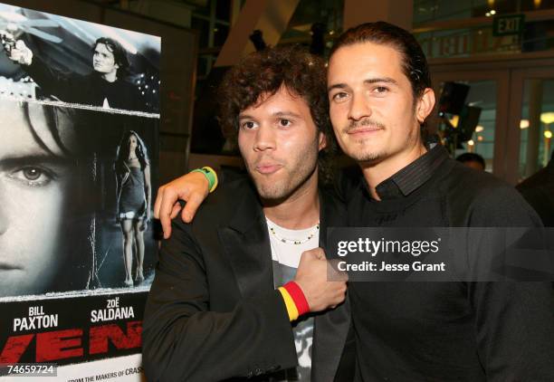 Frank E. Flowers, director and Orlando Bloom at the ArcLight in Hollywood, California