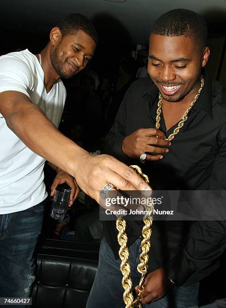 Usher and Nas at the Canal Room in New York, New York