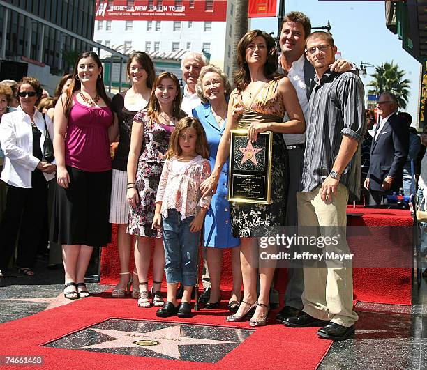 Amy Grant and Vince Gill with family at the Hollywood Boulevard in Hollywood, California