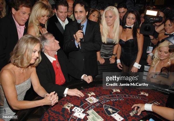 Christie Hefner,Bridget Marquardt,Hugh Hefner, George Maloof, Kendra Wilkinson and Holly Madison at the The Playboy Club, The Palms Hotel and Casino...
