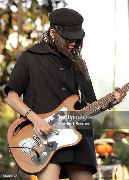 Kazu Makino of Blonde Redhead at the Downtown Los Angeles in Los Angeles, California