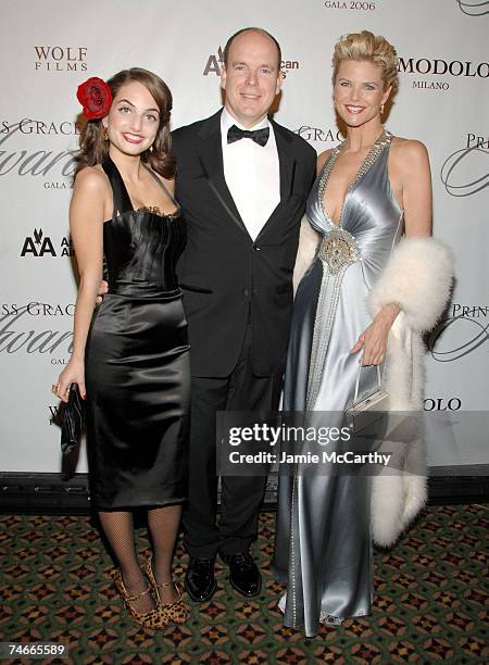 Alexa Ray Joel, HSH Prince Albert II Of Monaco and Christie Brinkley at the Cipriani 42nd Street in New York City, New York
