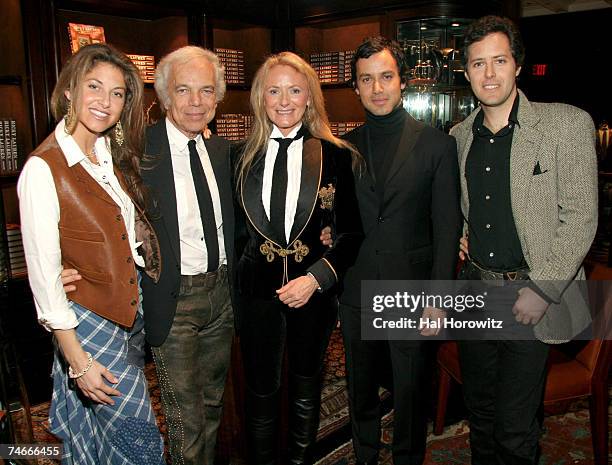 Dylan Lauren, Ralph Lauren, Ricky Lauren, Andrew Lauren and David Lauren at the Ralph Lauren in New York City, New York