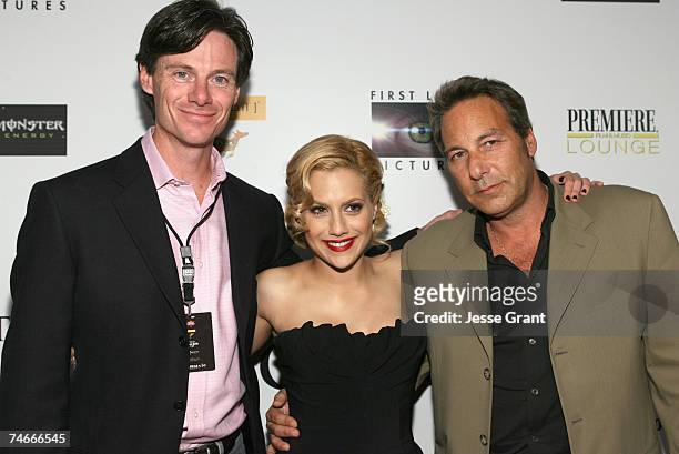 Paul Turcotte, Brittany Murphy and Henry Winterstern at the Premiere Lounge in Los Angeles, California