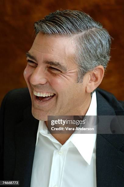 George Clooney during "The Good German" Press Conference with George Clooney and Steven Soderbergh at the Four Seasons Beverly Hills in Beverly...