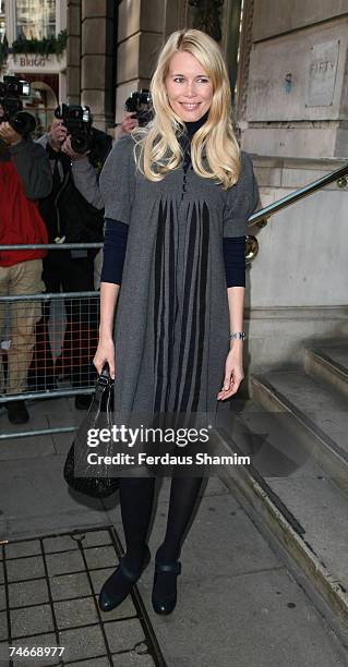 Claudia Schiffer at the Fifty in London, United Kingdom.