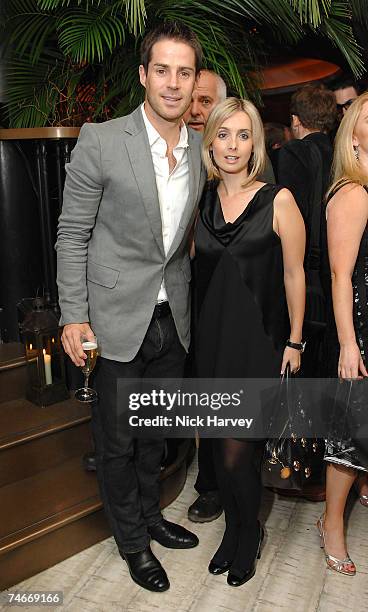 Jamie Redknapp and Louise Redknapp at the Nobu Berkeley in London, United Kingdom.