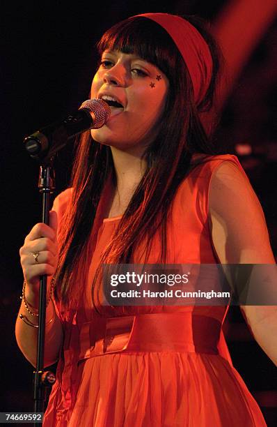 Lily Allen at the Union Chapel in London, United Kingdom.