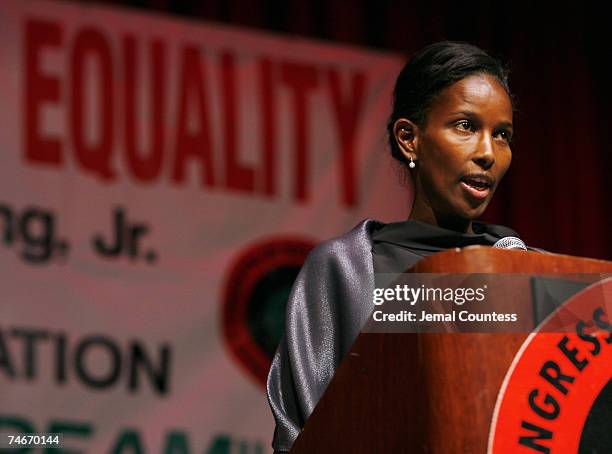 Ayaan Hirsi Ali, Recipiant of the Martin Luther King "International Brotherhood" Award at the New York Hilton in New York City, New York