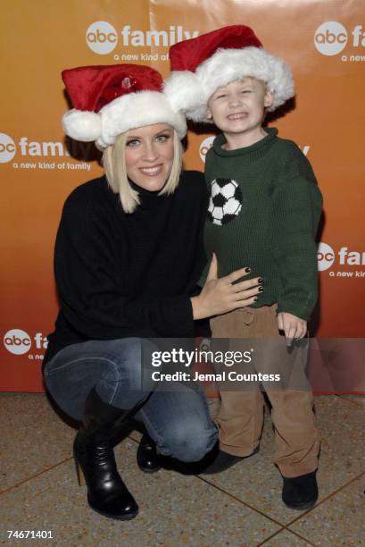 Jenny McCarthy and son, Evan Asher at the The Rock Center Cafe at Rockefeller Center in New York City, New York