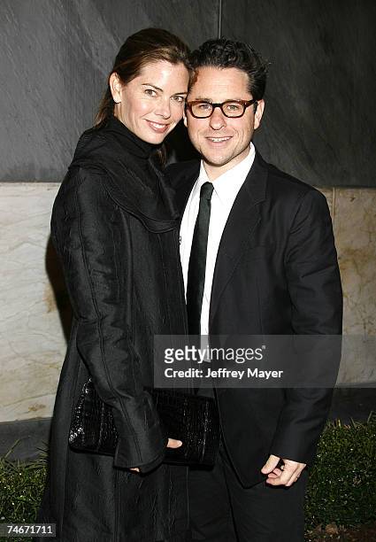Abrams and wife Katie McGrath at the Hammer Museum in Westwood, California