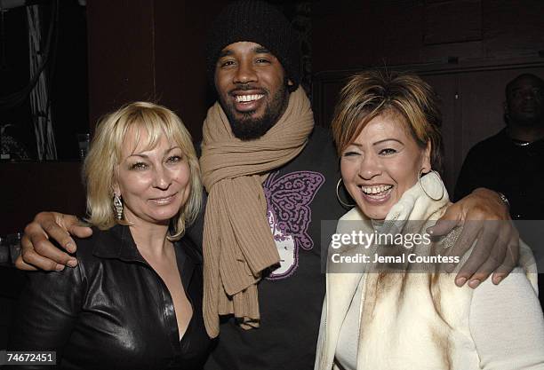 Elena Baronoff, Dhani Jones and Rosalina at the Marquee in Park City, Utah