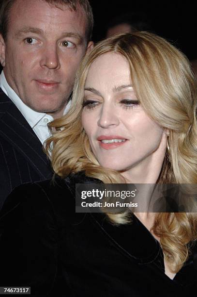 Guy Ritchie and Madonna at the Vue Leicester Square in London, United Kingdom.