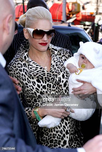 Gwen Stefani and son Kingston James at the Hotel Gansevoort in New York City, New York