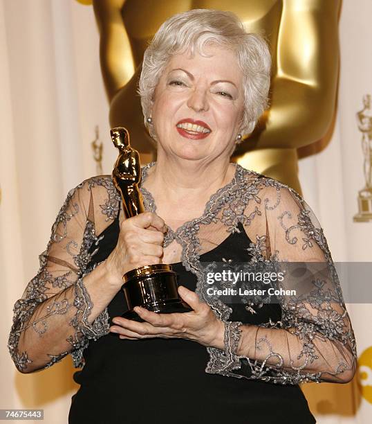 Thelma Schoonmaker, winner Best Film Editing for "The Departed" at the Kodak Theatre in Los Angeles, California