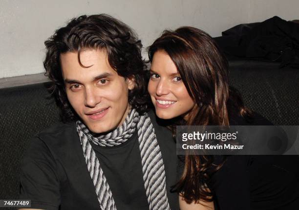 John Mayer and Jessica Simpson at the Stereo in New York City, New York