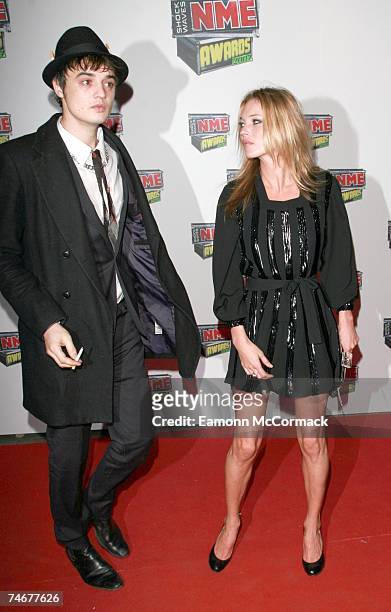 Pete Doherty and Kate Moss at the Hammersmith Palais in London, United Kingdom.