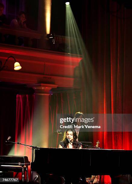 Norah Jones with band at the De Rode Hoed in Amsterdam, Netherlands.