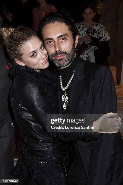 Ashley Olsen and Giambattista Valli at the Salon France-Ameriques in Paris, France.