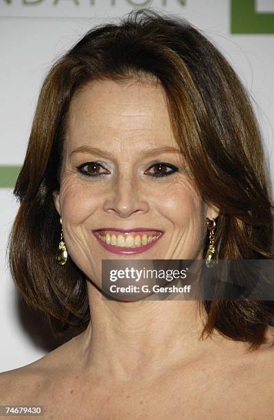 Sigourney Weaver wearing Angel Sanchez at the The Pierre Hotel in New York City, New York