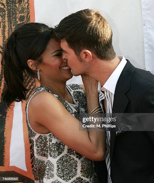 Paula Patton and Robin Thicke, nominee Best R&B/Soul Album, Male for "The Evolution of Robin Thicke'" at the Pasadena Civic Center in Pasadena,...