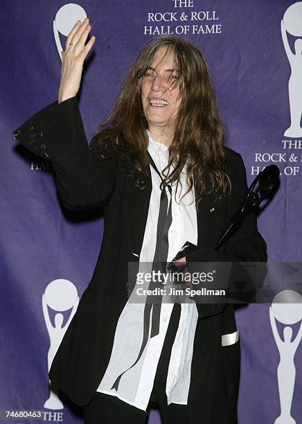 Patti Smith, inductee at the Waldorf Astoria in New York City, New York