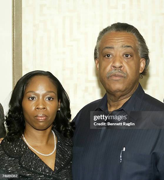 Cynthia Reed and Rev. Al Sharpton at the Park Central Hotel in New York, New York