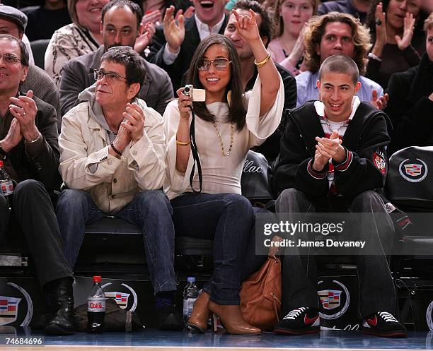 Lou Reed, Alicia Keys and guest at the Madison Square Garden in New York City, New York