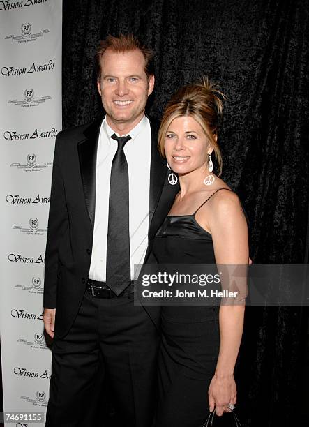 Jack Coleman and Beth Toussaint Coleman attend the 34th annual Vision Awards presented by Retinitis Pigmentosa International on June 16, 2007 at the...